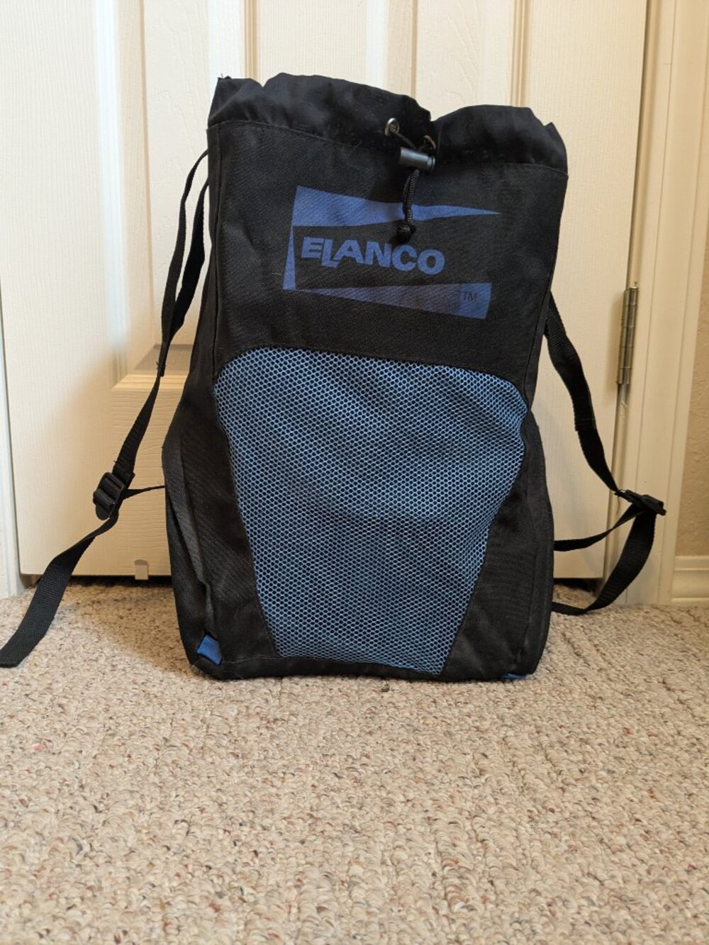 Two Compartment Cinch Top Backpack 2 Zip Side Pockets